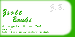 zsolt banki business card